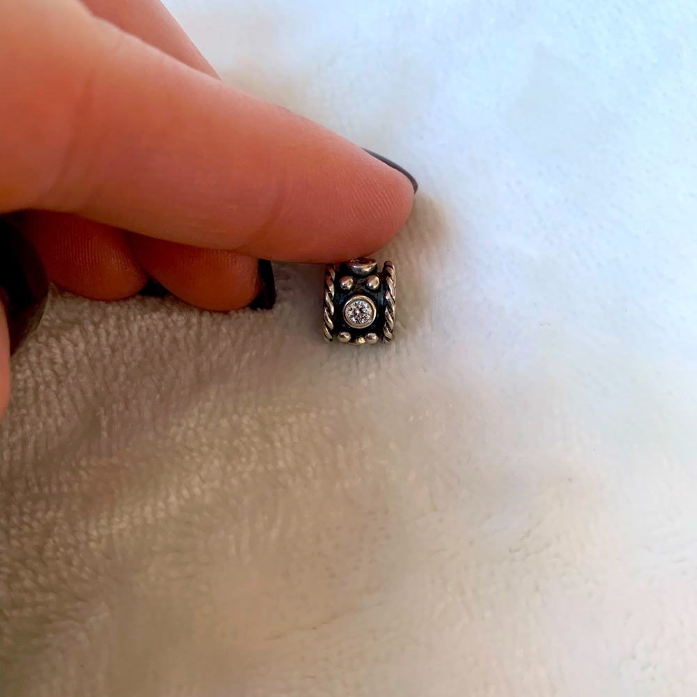 Sparkle sterling silver Pandora bead